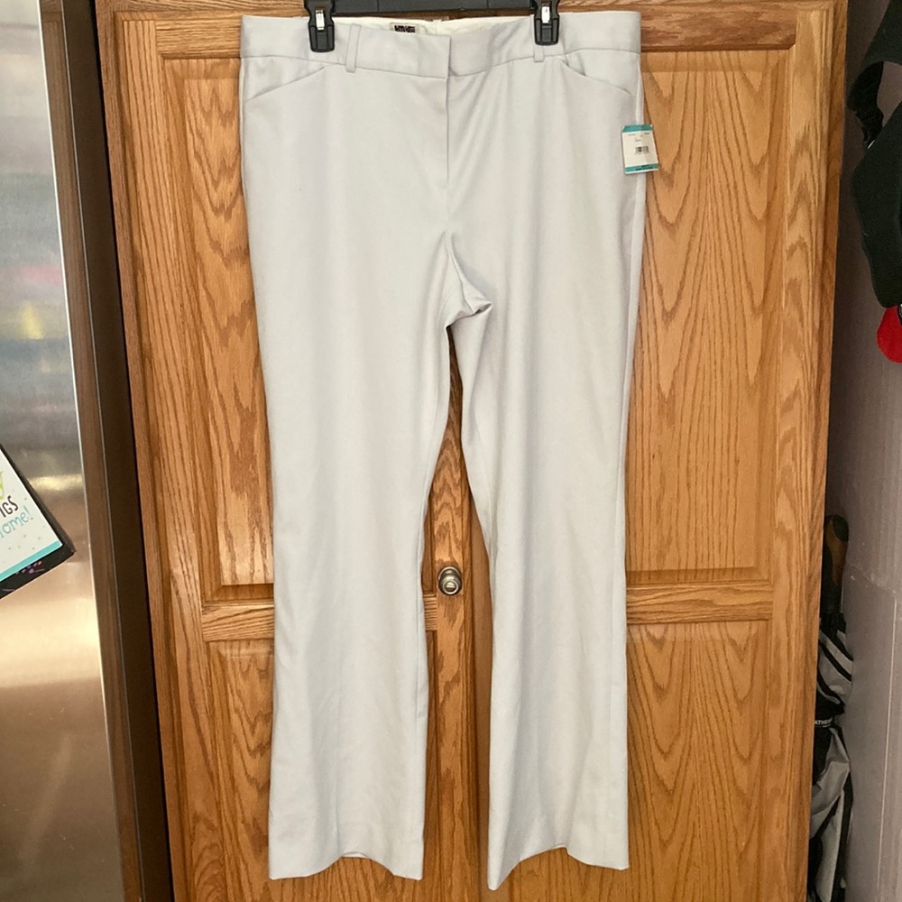 NWT Anne Klein gray trousers sz 16